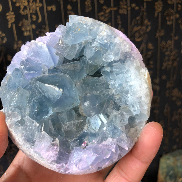 1pcs Natural sky blue crystal cluster mineral specimen wedding decoration aquarium decoration
