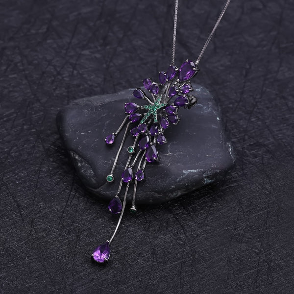 Natural Amethyst Purple Gemstone Pendants
