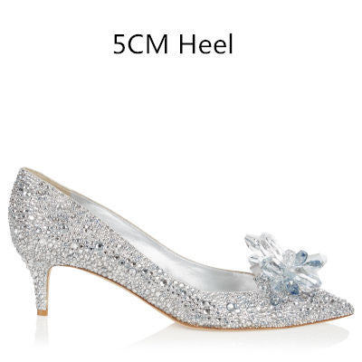 Cinderella Shoes Rhinestone High Heels Women Pumps
