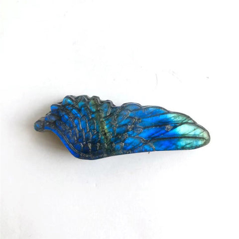 crystal carvings wings labradorite