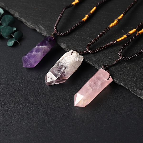 Healing Stone Pendant Amethyst NecKLACE