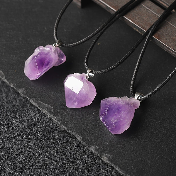Healing Stone Pendant Amethyst NecKLACE