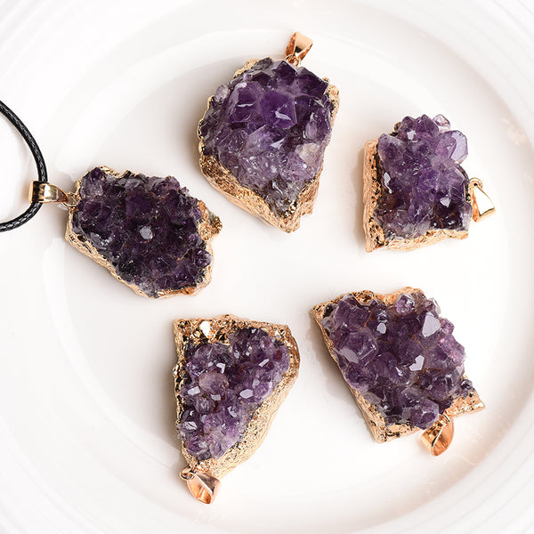 Natural Amethyst Crystal Pendant