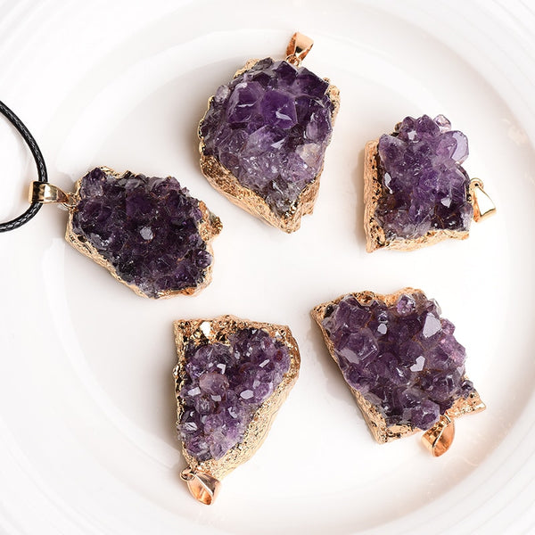 Natural Amethyst Crystal Pendant