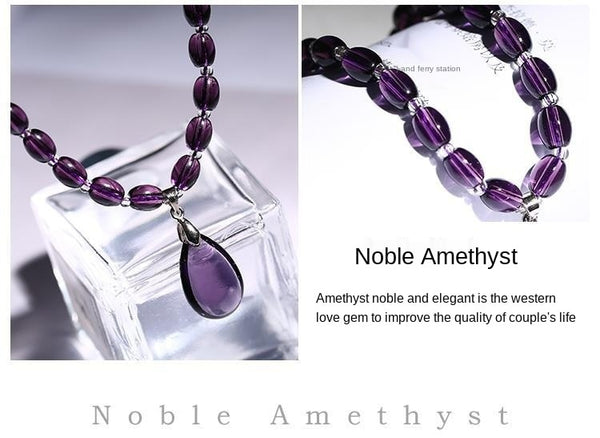 Organic Amethyst Necklace Decorativas Raw Stone Jewelry