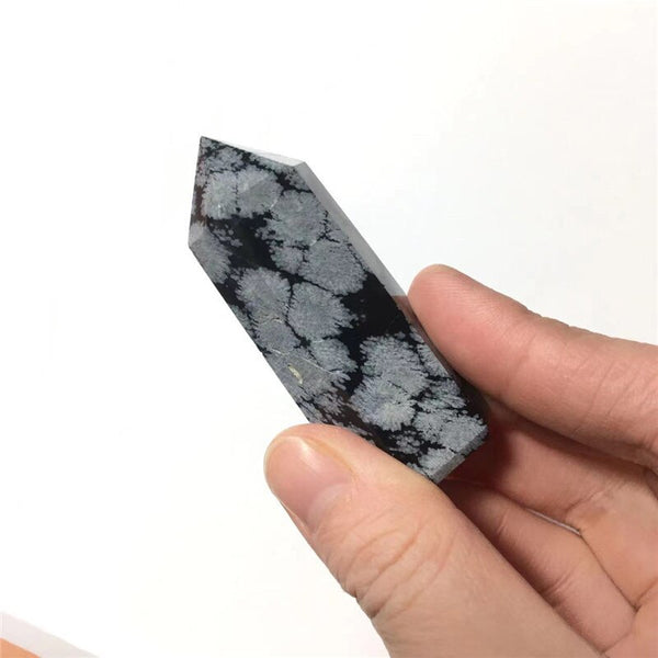 декор Healing Crystals Gemstone Natural Snowflake Obsidian Point Wand Decoration Home