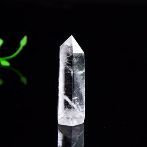 Natural Crystal Clear Quartz Transparency Quartz Point Healing Stone Hexagonal Prisms 50-80mm Obelisk Wand Stone Home Decor 1PC