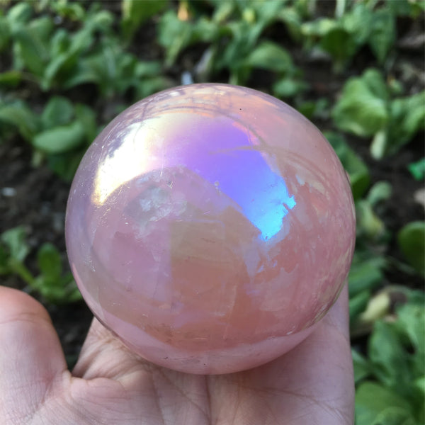 Angel aura rose quartz crystals ball