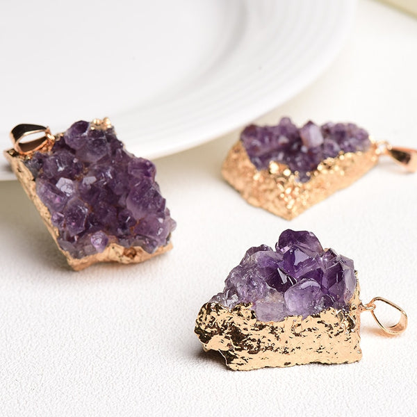Natural Amethyst Crystal Pendant