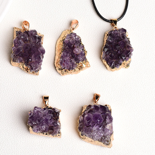 Natural Amethyst Crystal Pendant