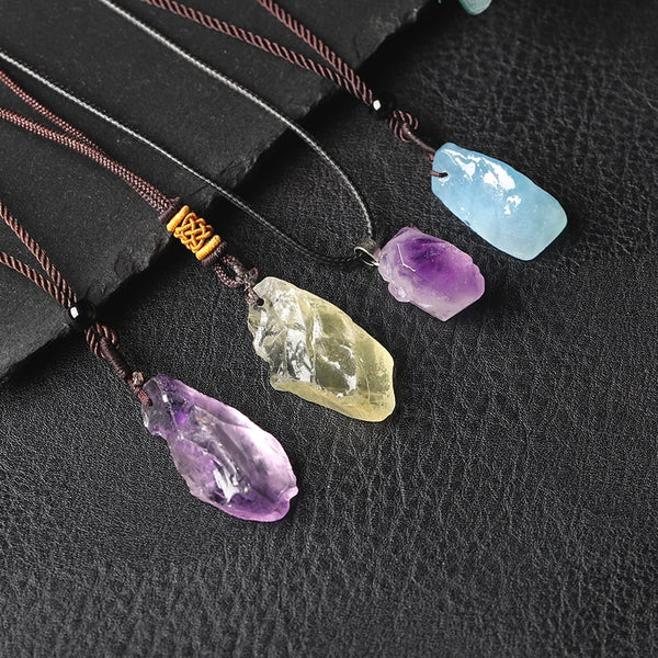 Healing Stone Pendant Amethyst NecKLACE
