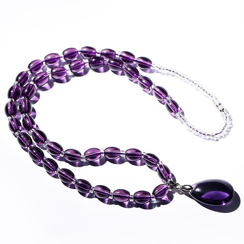Organic Amethyst Necklace Decorativas Raw Stone Jewelry
