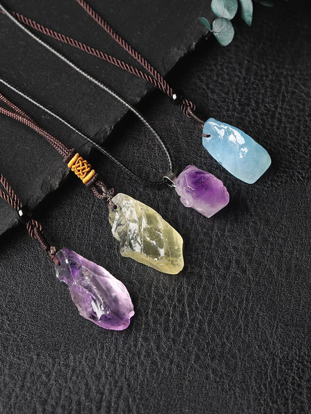 Healing Stone Pendant Amethyst NecKLACE
