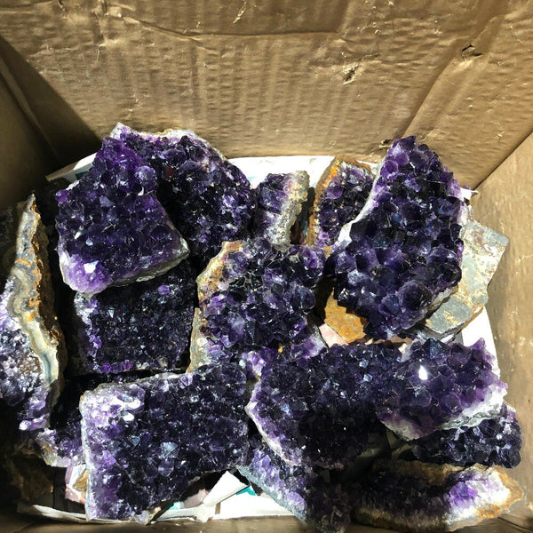 Natural Raw Amethyst Quartz Purple Crystal Cluster Healing Stones Specimen Home Decoration Crafts Decoration Ornament