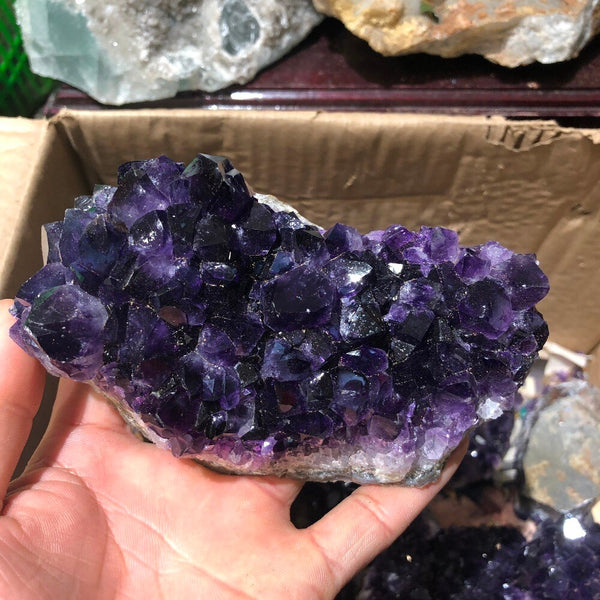 Natural Raw Amethyst Quartz Purple Crystal Cluster Healing Stones Specimen Home Decoration Crafts Decoration Ornament