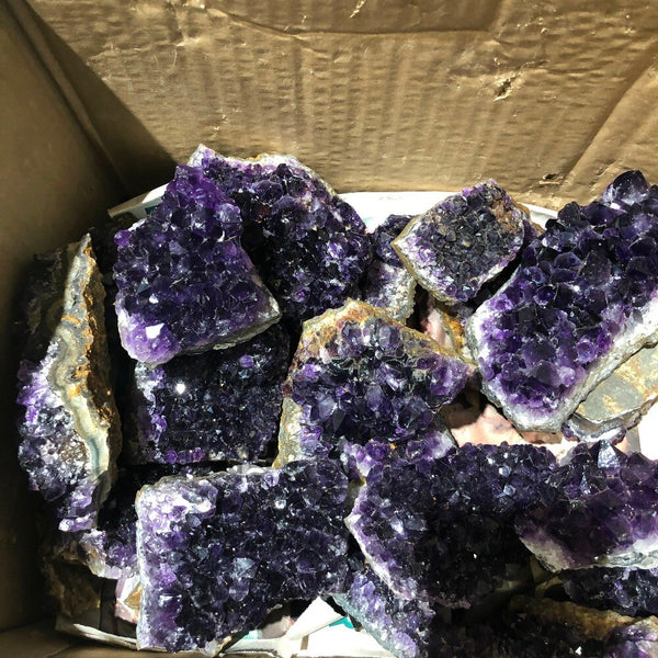 Natural Raw Amethyst Quartz Purple Crystal Cluster Healing Stones Specimen Home Decoration Crafts Decoration Ornament