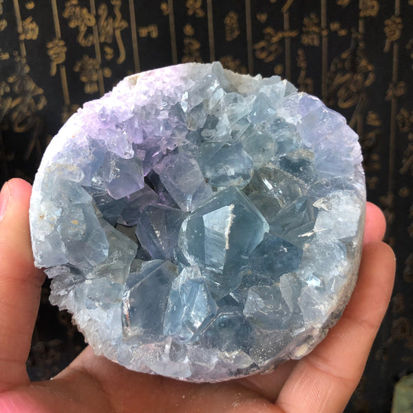 1pcs Natural sky blue crystal cluster mineral specimen wedding decoration aquarium decoration