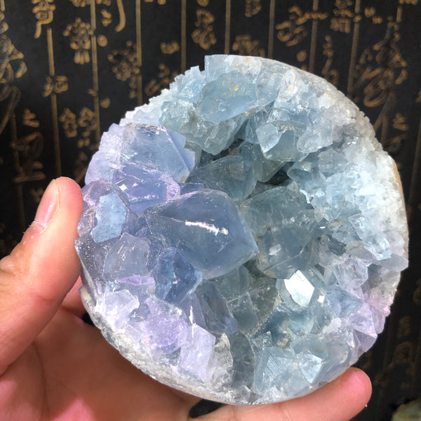 1pcs Natural sky blue crystal cluster mineral specimen wedding decoration aquarium decoration