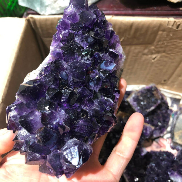 Natural Raw Amethyst Quartz Purple Crystal Cluster Healing Stones Specimen Home Decoration Crafts Decoration Ornament
