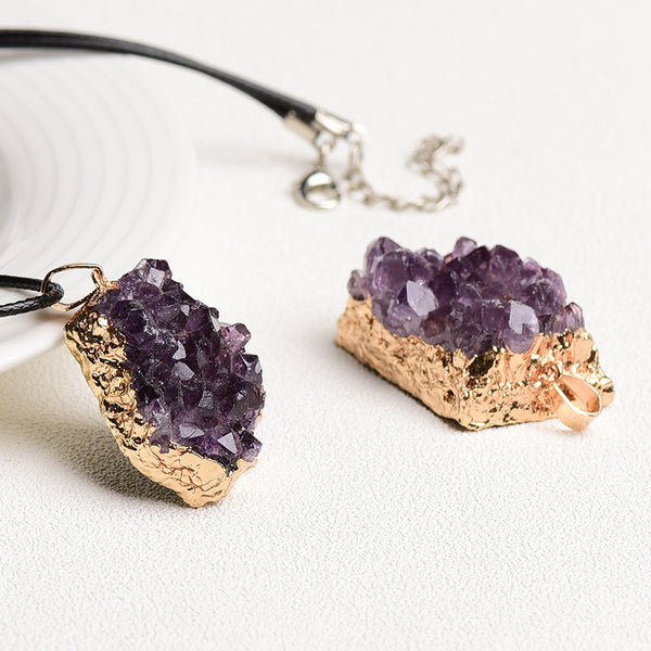 Natural Amethyst Crystal Pendant