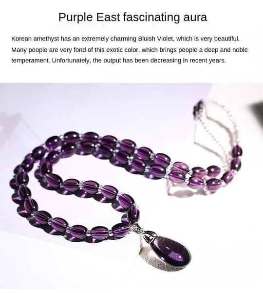 Organic Amethyst Necklace Decorativas Raw Stone Jewelry