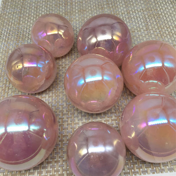 Angel aura rose quartz crystals ball