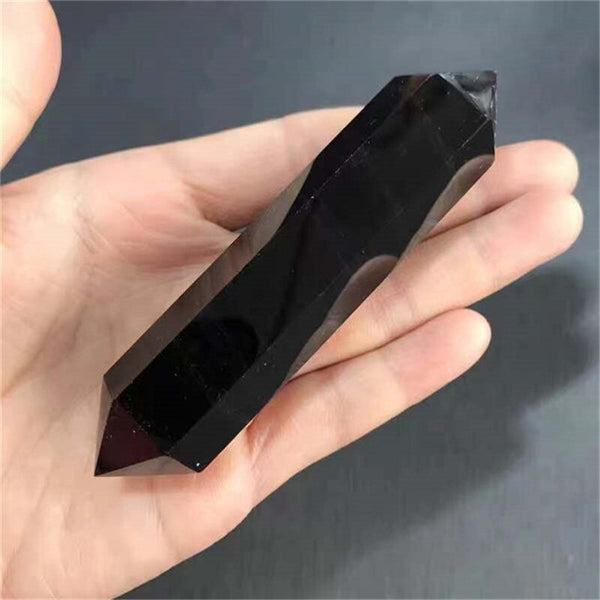 Natural Crystal Double Pointed Pyramid Pillar Point Magic Wand Gemstone Home Decoration