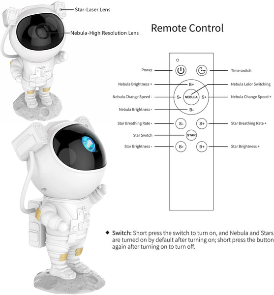 Astronaut Galaxy Projector LED Night Lights