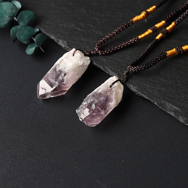 Healing Stone Pendant Amethyst NecKLACE