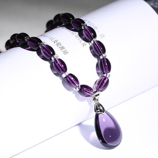 Organic Amethyst Necklace Decorativas Raw Stone Jewelry