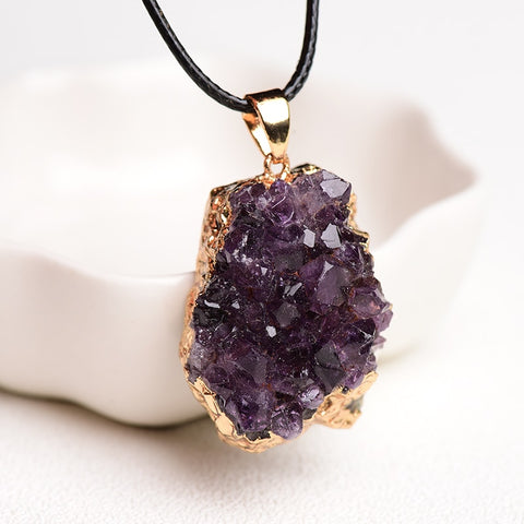 Natural Amethyst Crystal Pendant