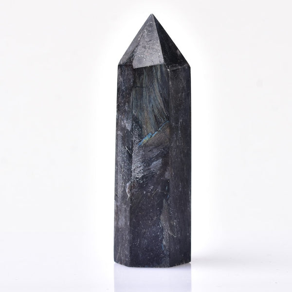1pc Natural Crystal Point Astrophyllite Healing Stone Quartz Tower Fireworks stone Ornament for Home Decor Reiki Energy Stone