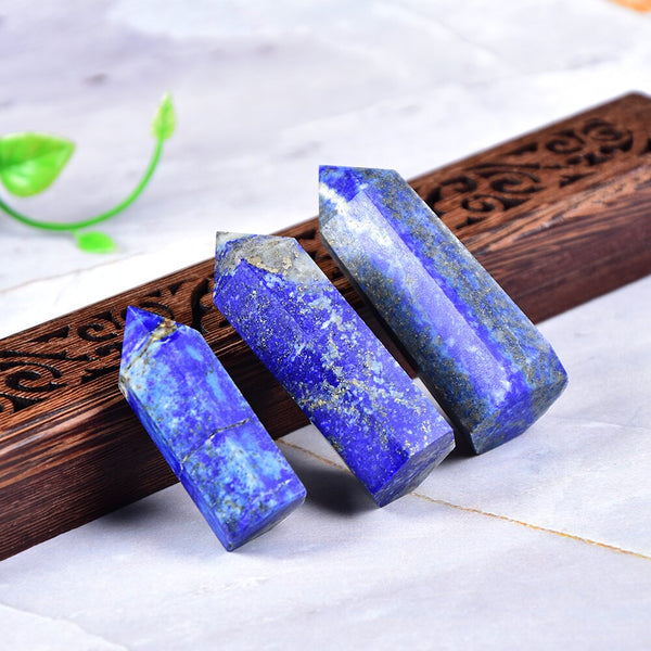 1PC Natural Crystal Lapis Hexagonal Column Crystal Point Mineral Repair Home Furnishing DIY Gift Decoration
