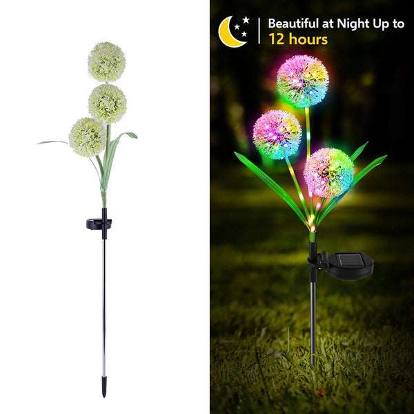 2pcs LED Solar Light Outdoor Fiber Optic Jellyfish Colorful Lamp Color Changing Garden Ground Lawn Pathway Street Lighting Decor