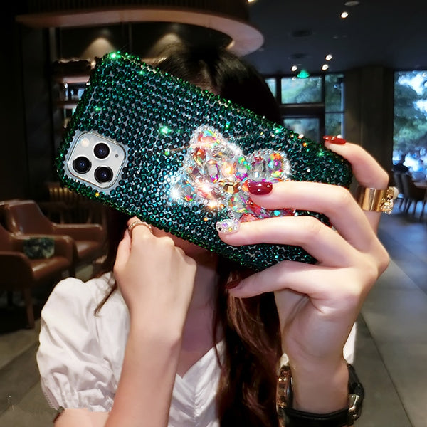 Diamond Bling Bear Phone Cases