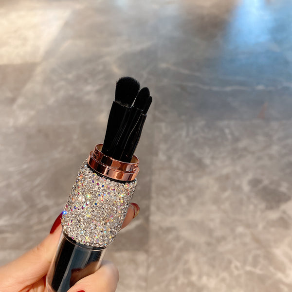 4in1 Diamond Makeup Brushes Set with Case