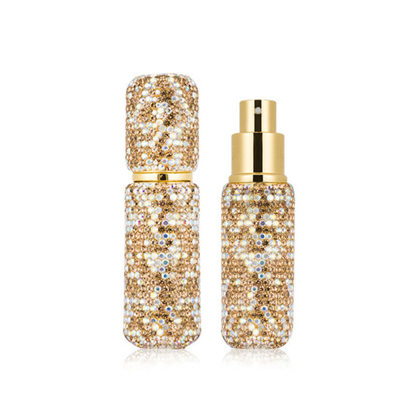 5ml Exquisite Diamond Perfume Bottle Mini Sparkling All Rhinestones Perfume Bottling Lotion Bottle Traveling Portable Spray Jars