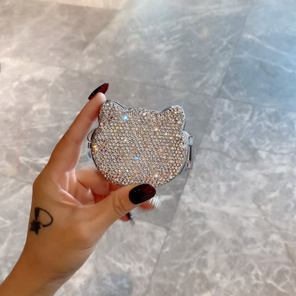 Small Crystal Cat Mirror