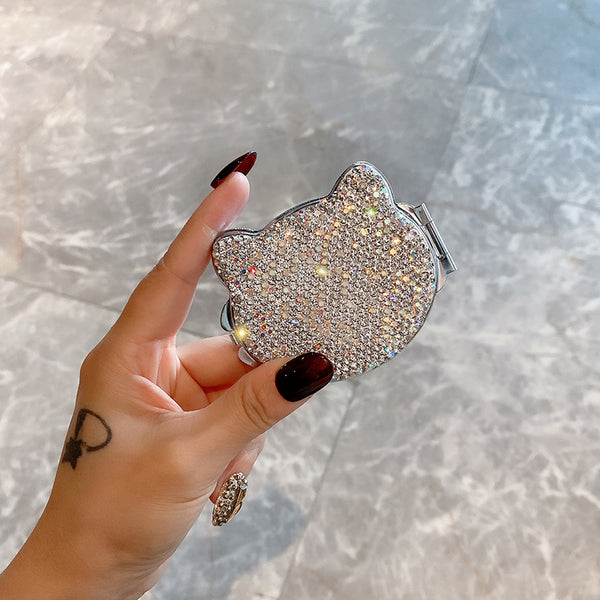 Small Crystal Cat Mirror
