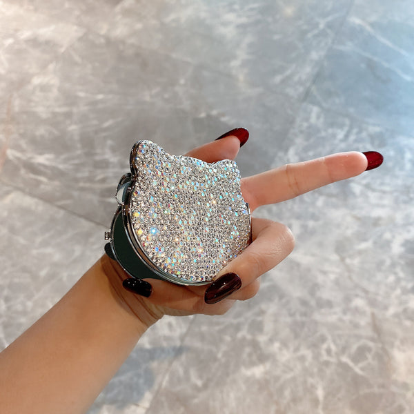 Small Crystal Cat Mirror