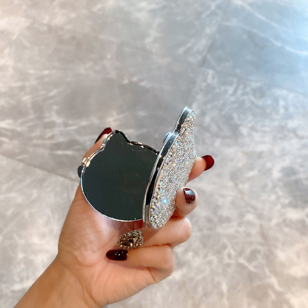 Small Crystal Cat Mirror