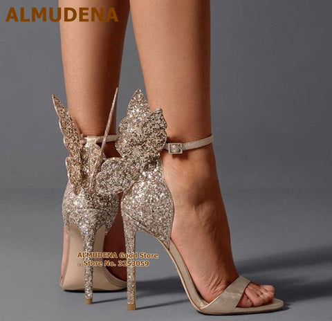 Butterfly High Heel Strap Pumps