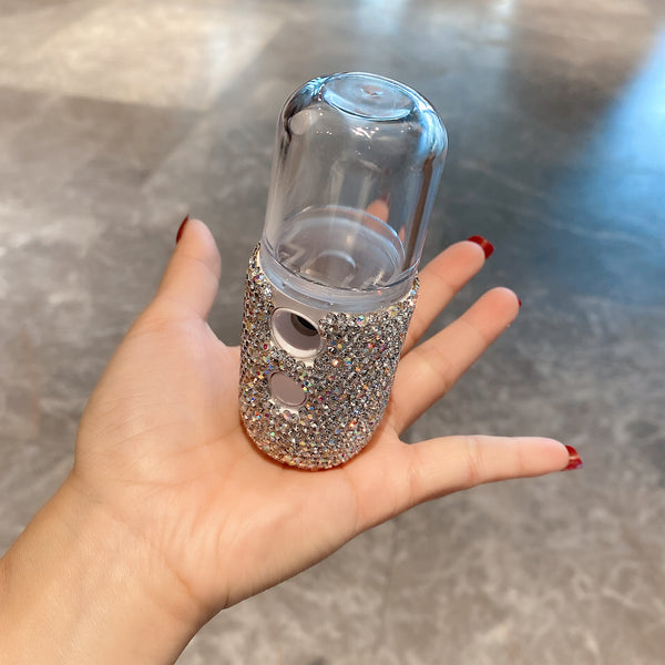 Nano Spray replenishment instrument USB charging hand held steaming face brighten diamond spray beauty moisturizing humidifier