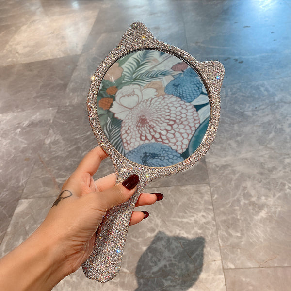lovely cat shiny make up mirror