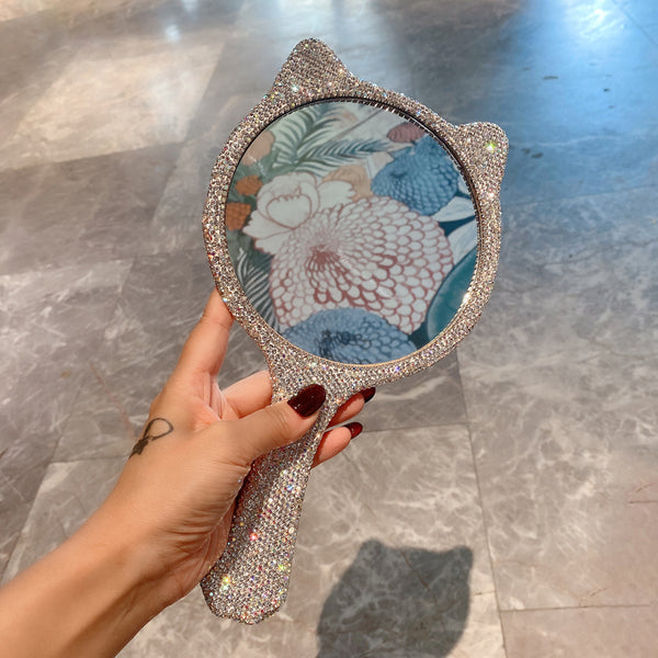 lovely cat shiny make up mirror