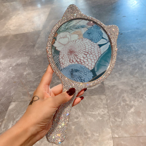 lovely cat shiny make up mirror