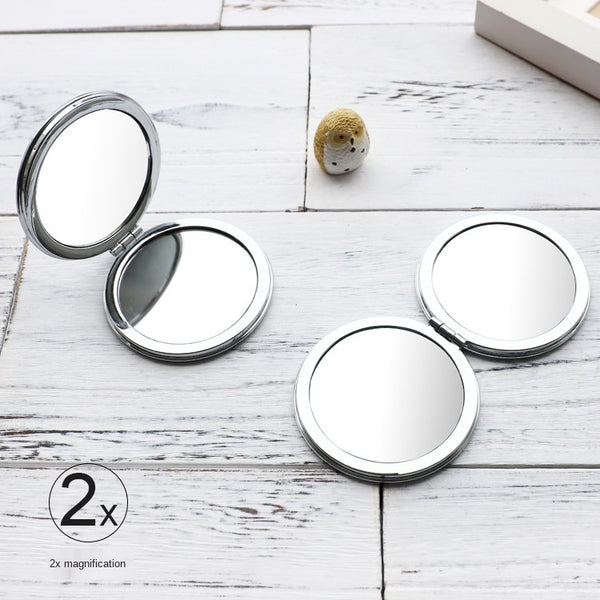 Round Double-sided Pearl Folding Mirror