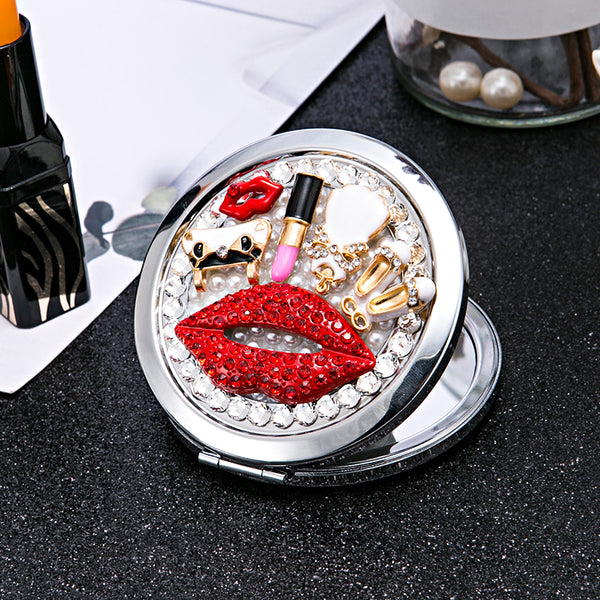 Shiny Red lips Makeup Mirror