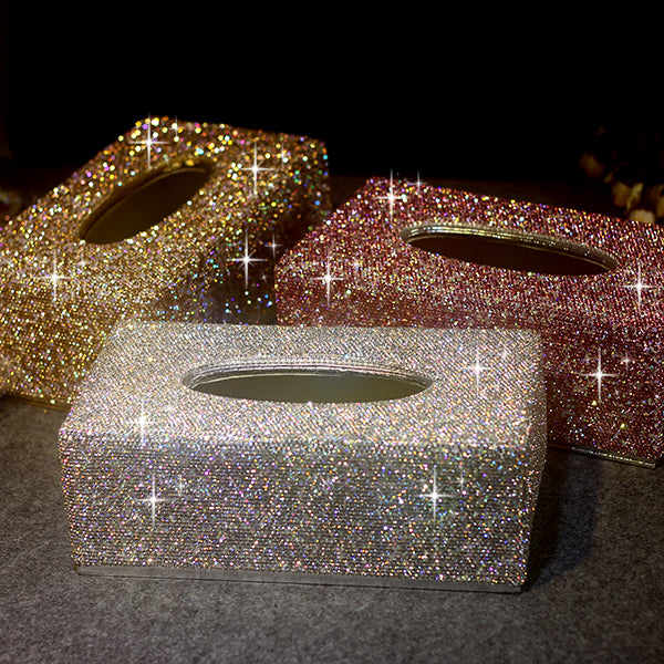 High-grade Crystal Diamond Tissue Box