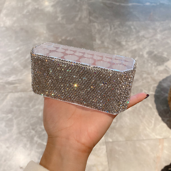 All Rhinetsones Sparkling Acrylic Makeup Brush Holder